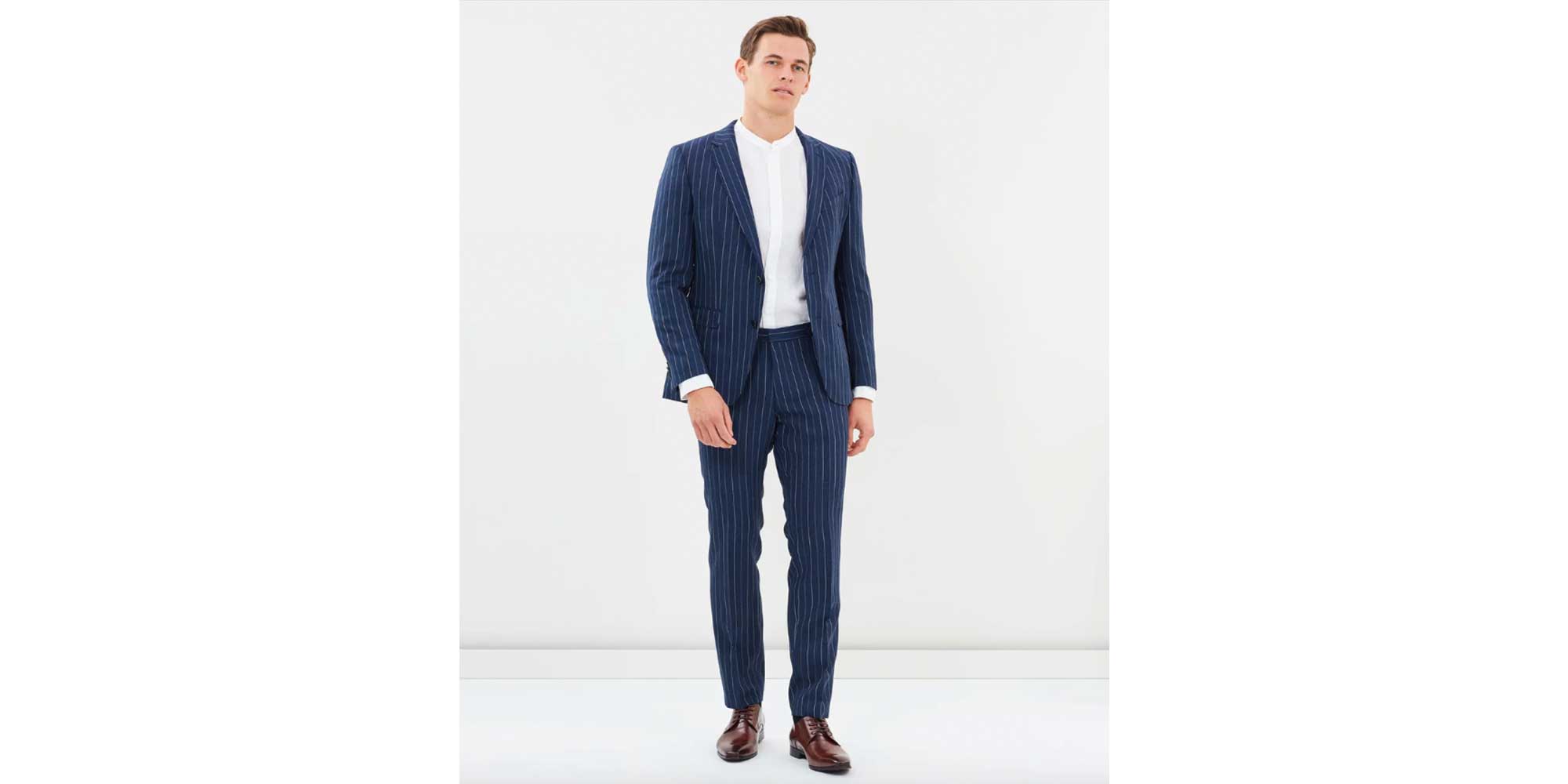 BOSS  Striped Wool Two-Piece Suit