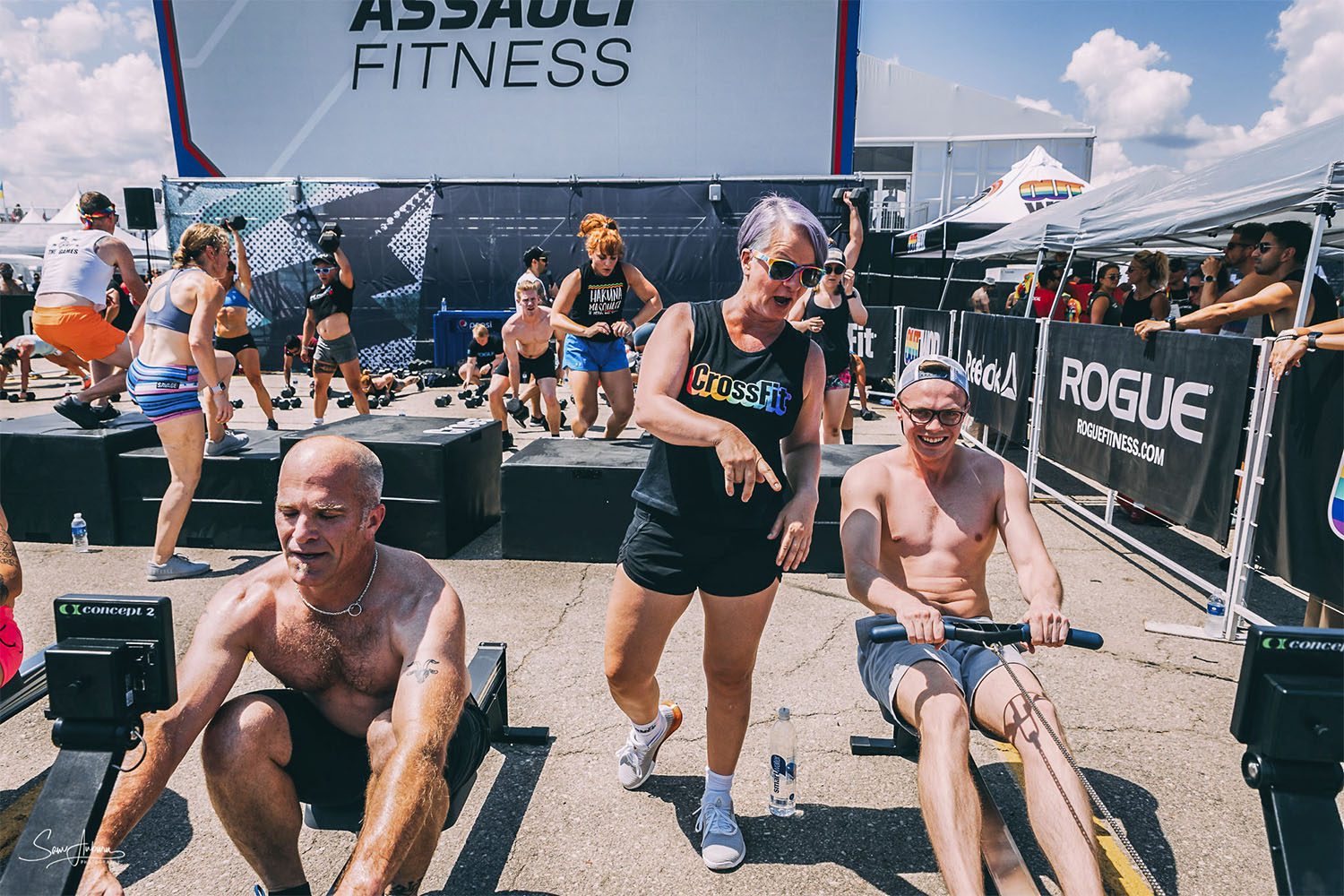 Alyssa Royse at the 2019 CrossFit Games, during the All Inclusive Partner Row. SAM AUBURN PHOTOGRAPHY, COURTESY AUBURN MEDIA