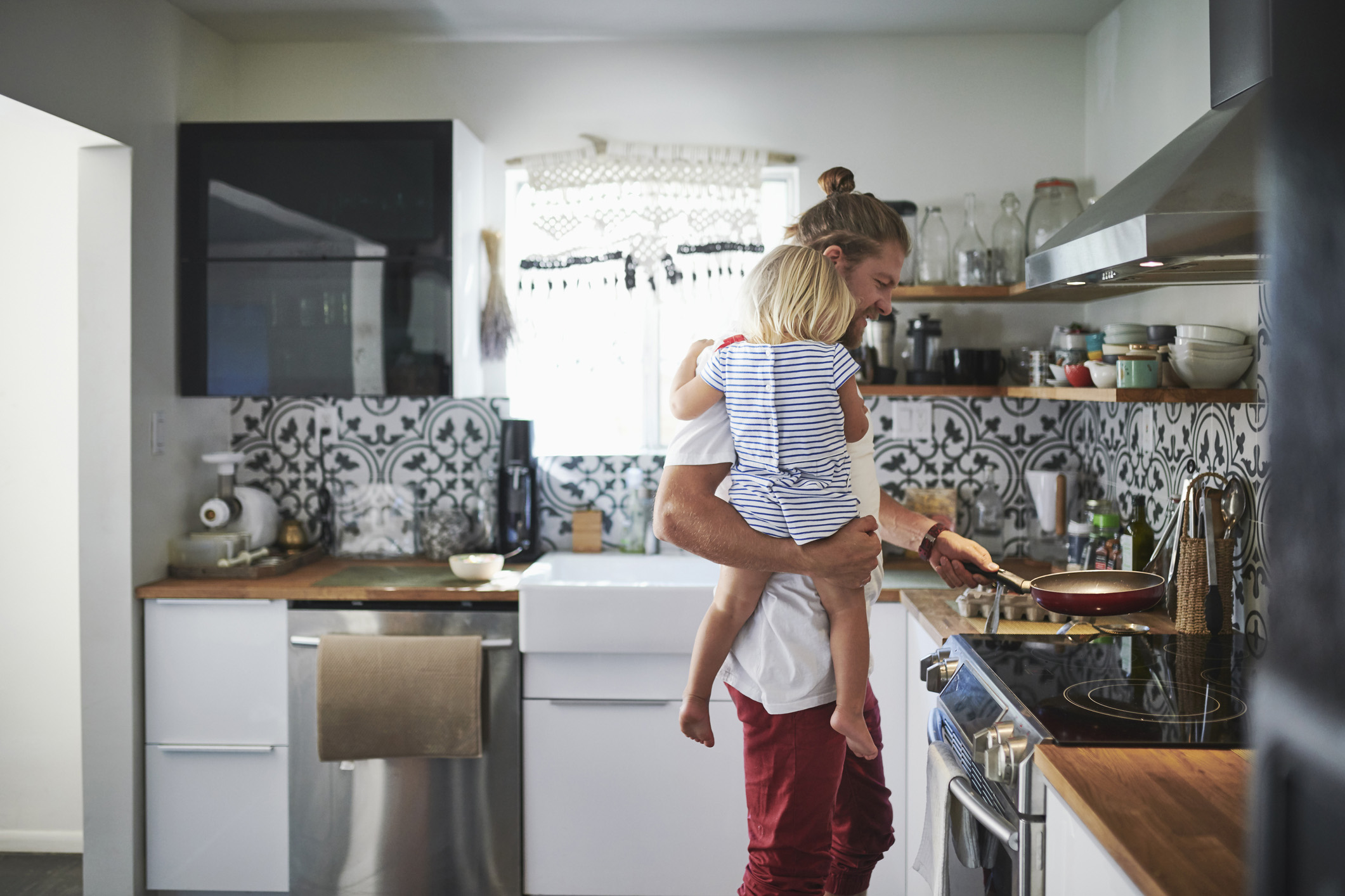 Dad Cooking With Daughter