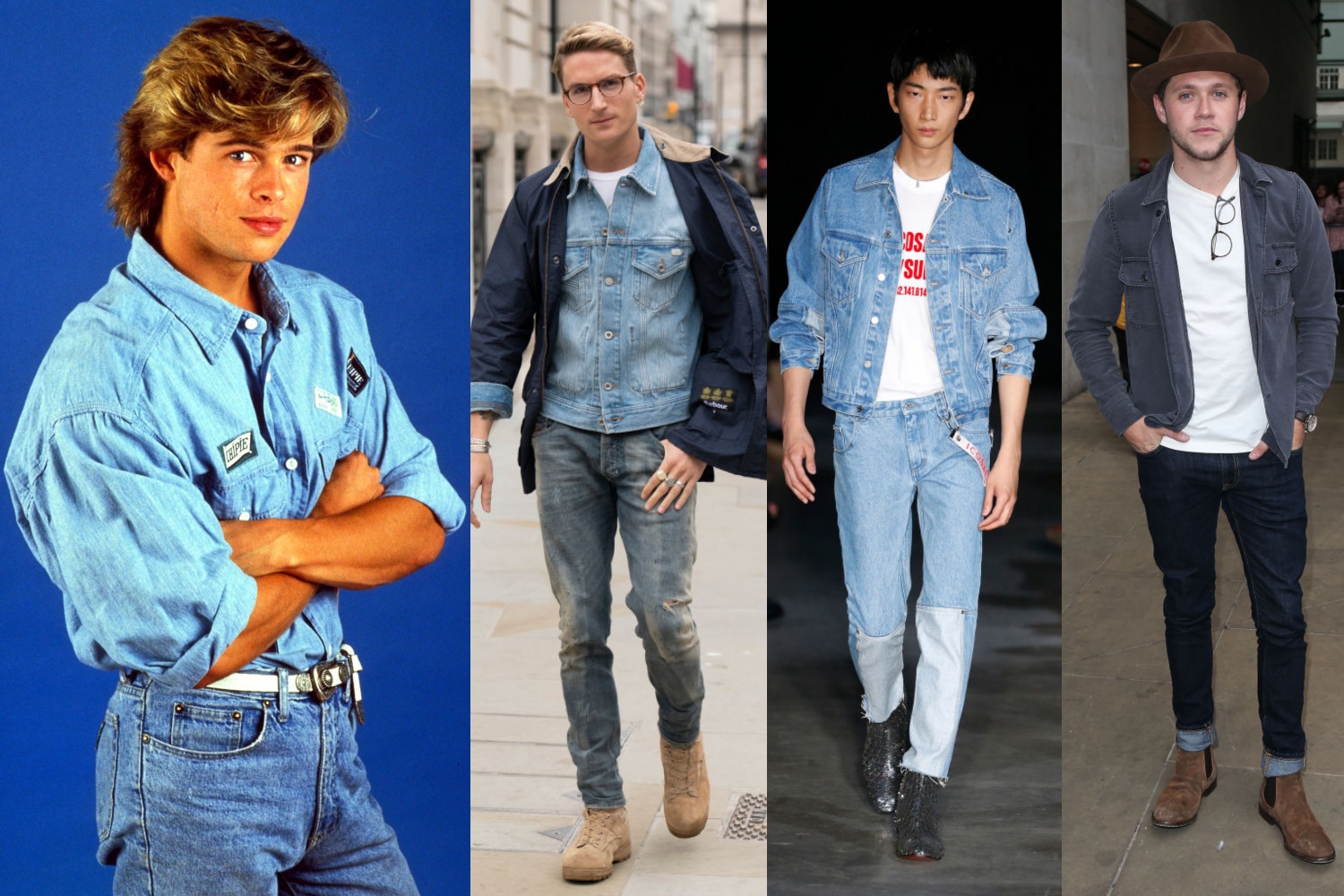 double denim 80s fashion trends for men