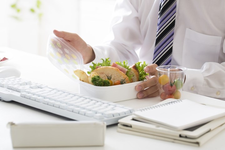 Lunch at desk