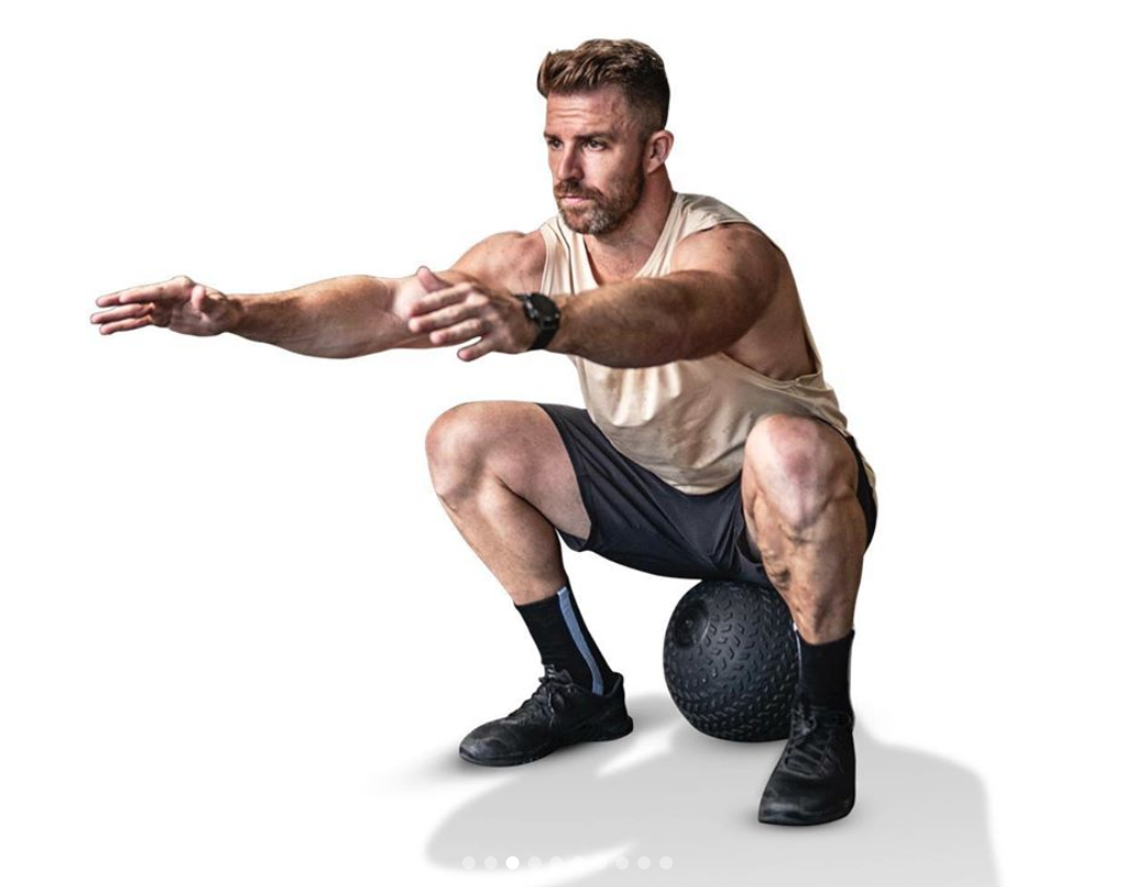 Todd Liubinskas squat onto medicine ball