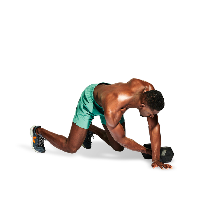 Dumbbell Lateral Crawl 2