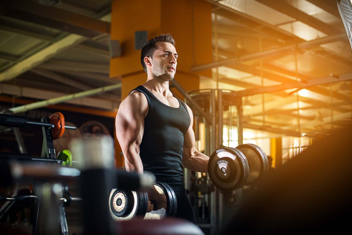 Fit,Athlete,Working,Out,Biceps,At,The,Gym.