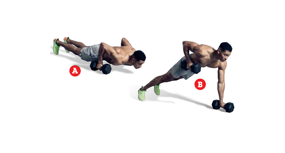 DB Push-Up Renegade Row