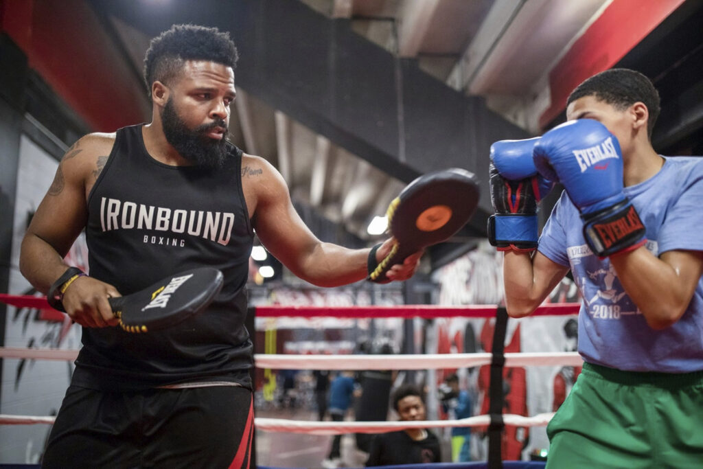 “Iron” Mike Steadman, former U. S. Marine Corps infantry officer, founded a free boxing program in Newark,
New Jersey, Ironbound Boxing, and serves as its CEO.